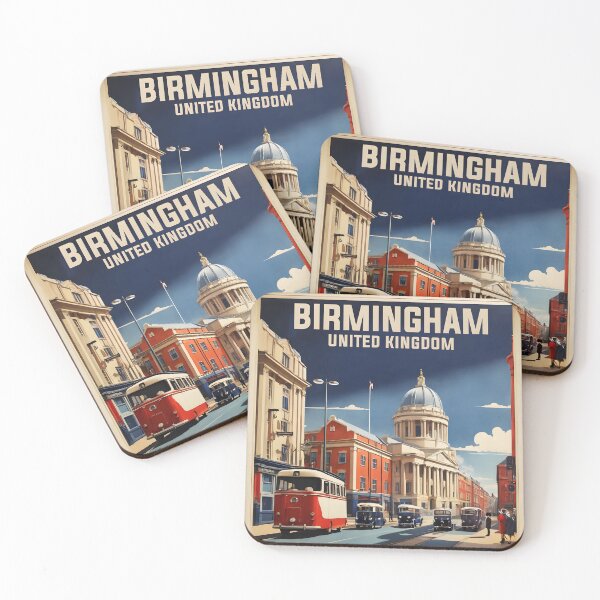Item preview, Birmingham United Kingdom Vintage Travel Tourism  designed and sold by TravelersGems.