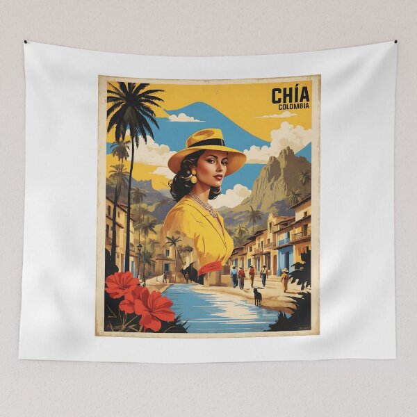 Item preview, Chia Colombia Retro Vintage Poster Tourism  designed and sold by TravelersGems.