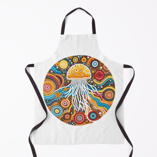 Item preview, Cute Orange Jellyfish by heidiannemorris © designed and sold by FOLK ART FUSION.