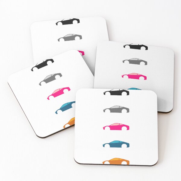 Item preview, (5 pack) Cyber Cab / Robo taxi silhouettes - tech | minimalist | tesla Stickers designed and sold by PoshPixel.