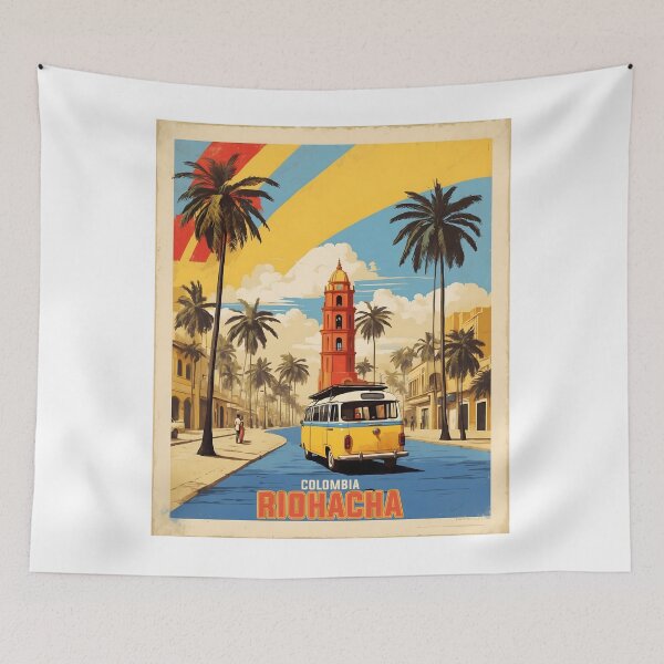 Item preview, Riohacha Colombia Retro Vintage Poster Tourism  designed and sold by TravelersGems.