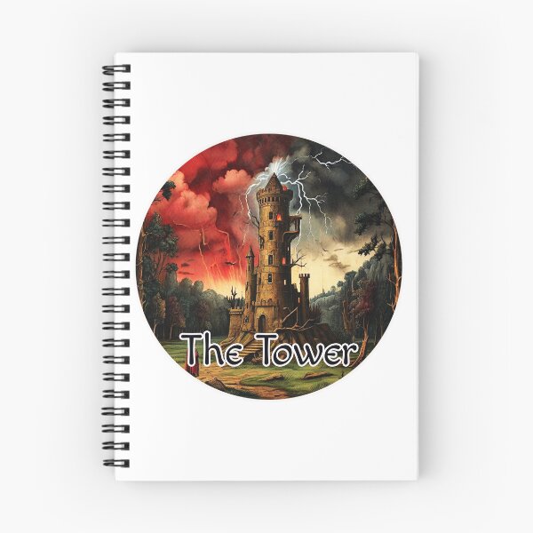 Item preview, Major Arcana Tarot Card The Medieval Tower Struck by Lightning designed and sold by Pixel Waite.
