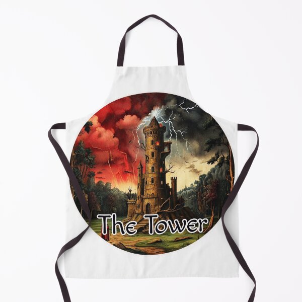 Item preview, Major Arcana Tarot Card The Medieval Tower Struck by Lightning designed and sold by Pixel Waite.