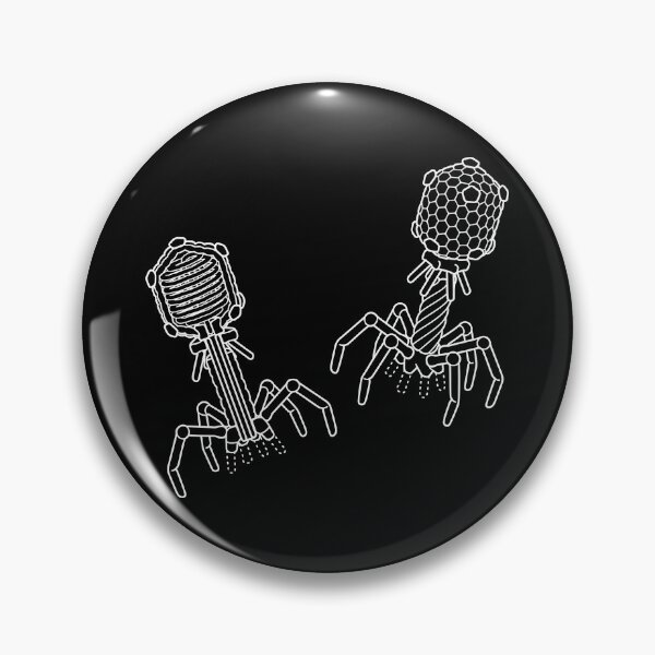 Item preview, T4 Bacteriophage White Line Drawing designed and sold by taylorcustom.