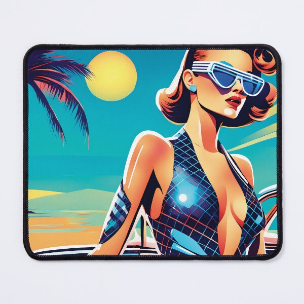 Item preview, Retro Lady 003 - 1950's Futuristic Beach Lady - 50's Ad Classic designed and sold by QuarterMoon.