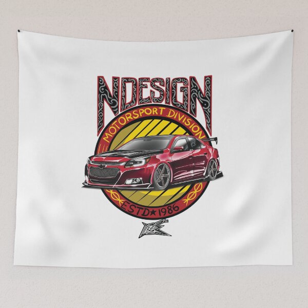 Item preview, chevy malibu lowered sedan red  designed and sold by NaquashM.