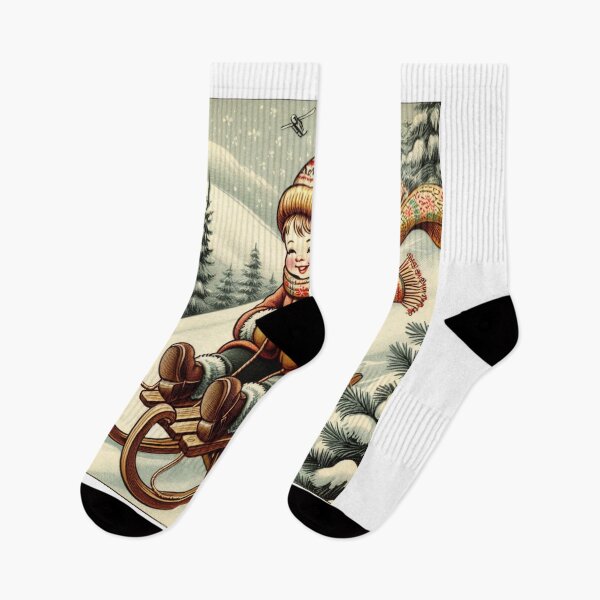 Item preview, Vintage Winter Sledding 6 designed and sold by harwoodkp.