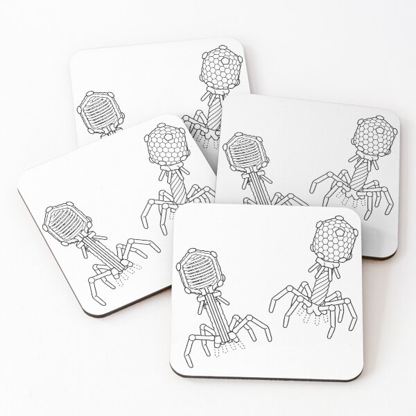 Item preview, T4 Bacteriophage Line Drawing designed and sold by taylorcustom.