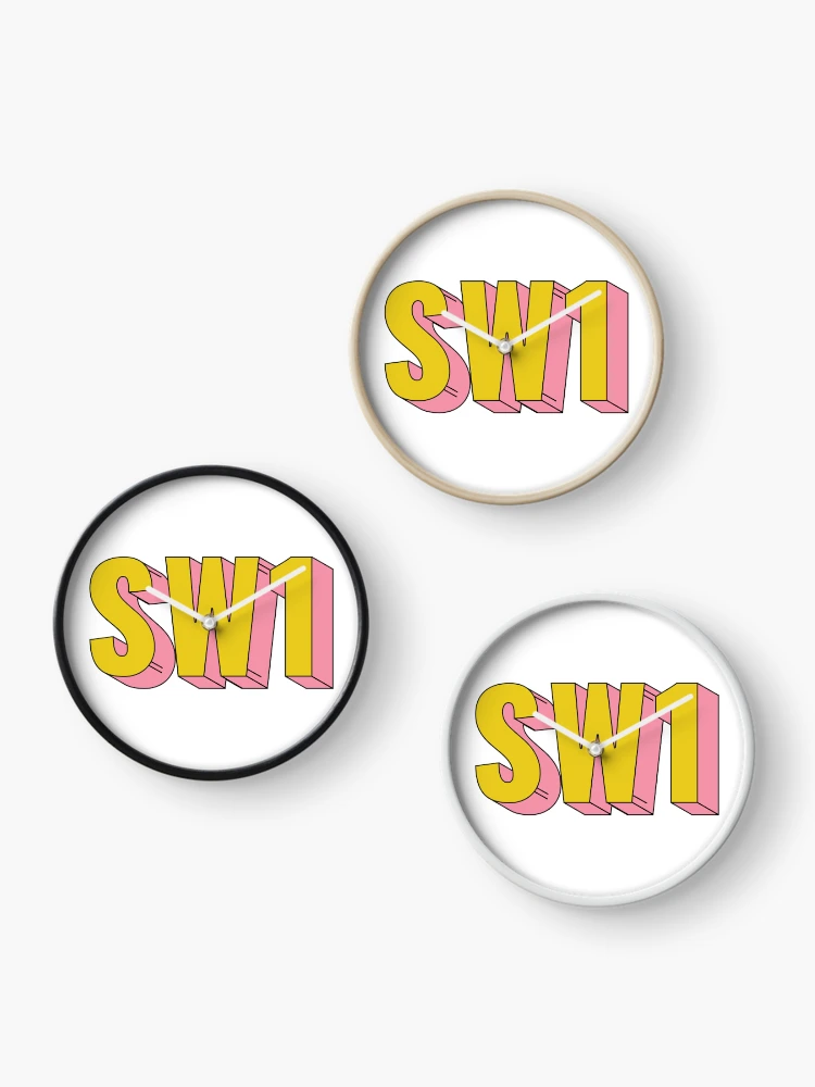 Thumbnail 3 of 4, Clock, SW1 London Postcode Typography Gift designed and sold by eccrafted.