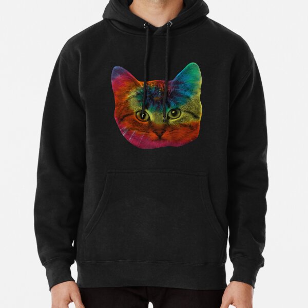 tie dye cat hoodie