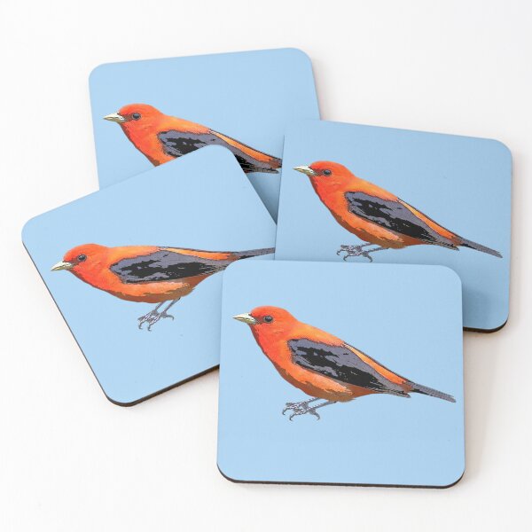 Artikelvorschau, Scharlachroter Tanager, männlich (Zucht), Farbdesign entworfen und verkauft von designsasstultd.