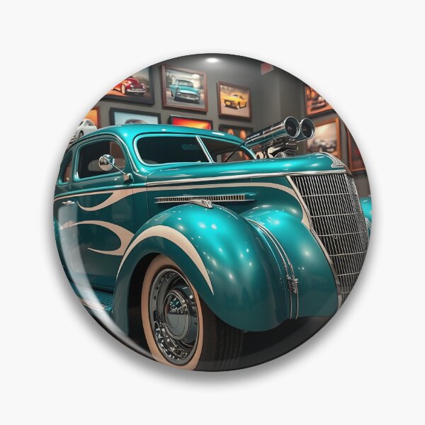 Artikelvorschau, Hotrod aus den 40ern in Blaugrün und Silber entworfen und verkauft von RocketMobster.