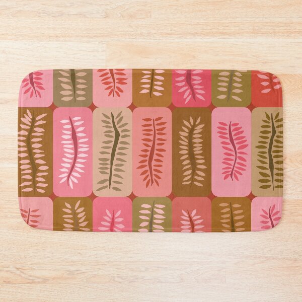 Item preview, Hand Drawn Dancing Ferns in Rose Garden Shades Pattern designed and sold by schorrnuff.