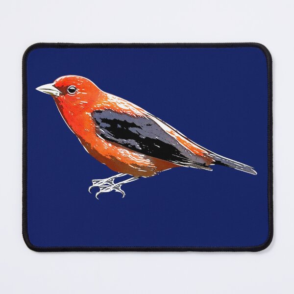 Item preview, Scarlet Tanager Male (Breeding) White Alternate Design designed and sold by designsasstultd.