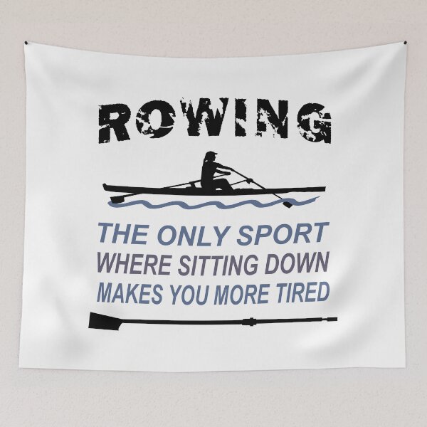 Item preview, Rowing - rowing boat - single scull - woman - rowing the only sport where sitting down makes you more tired designed and sold by claudiasartwork.