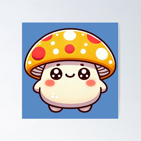 Item preview, Kawaii Yellow Mushroom designed and sold by ShibariZone.