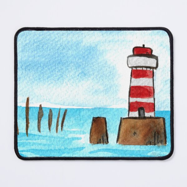 Item preview, Lighthouse on rocks designed and sold by claudia-acosta.