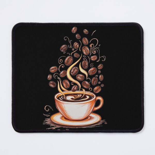 Item preview, Hot coffee cup with coffee beans designed and sold by SN-art-design.