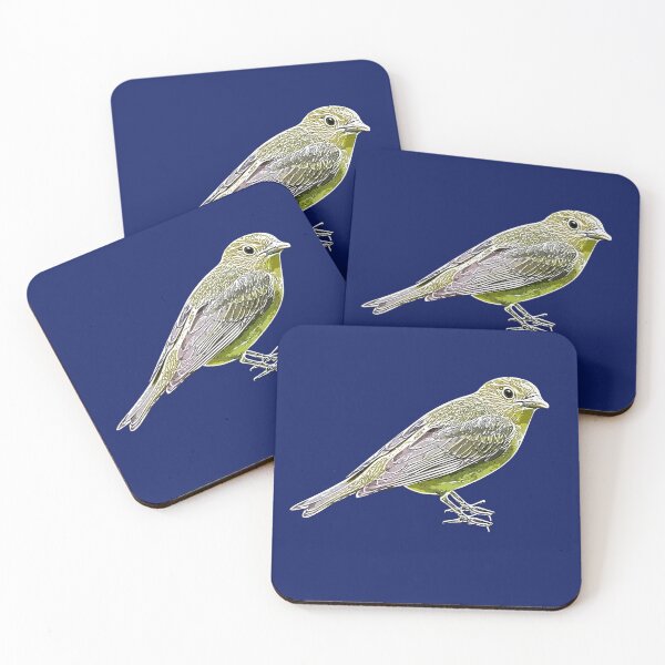 Artikelvorschau, Scharlachroter Tanager, weiblich, weiß, alternatives Design entworfen und verkauft von designsasstultd.