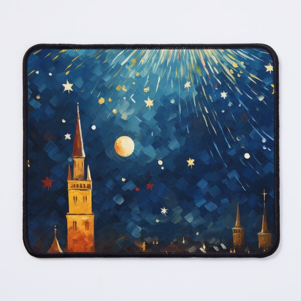 Item preview, New Year's Fireworks over the City designed and sold by Ewa Miller.