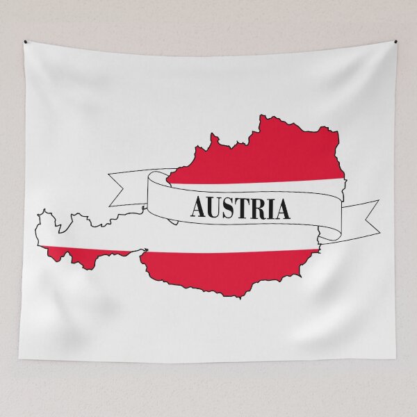 Item preview, Austria flag map designed and sold by visual adventures.