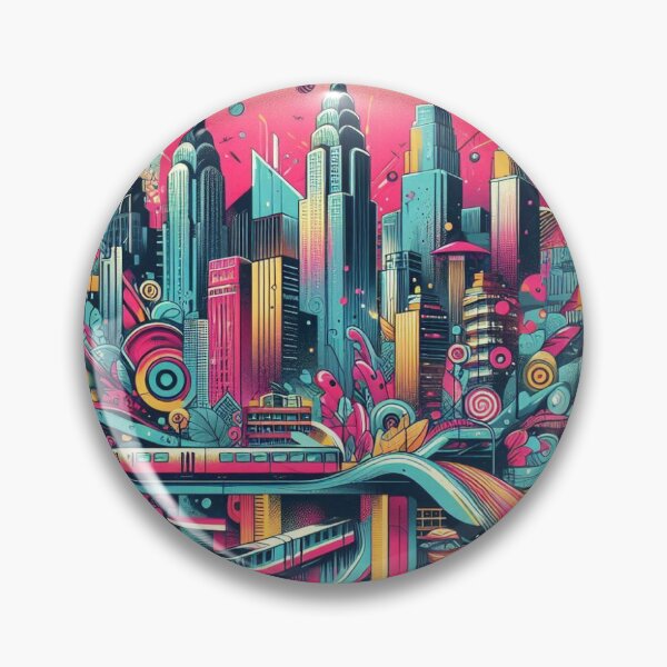 Item preview, Neon Metropolis: Vibrant Transportation in a Futuristic City designed and sold by TheShadow30.