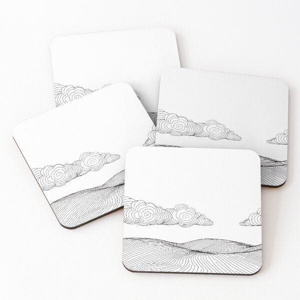 Item preview, Minimalist Line - Clouds and Hills designed and sold by KootenayDesigns.