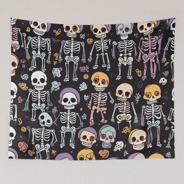 Item preview, Halloween Skeleton Pattern designed and sold by Wisdi.