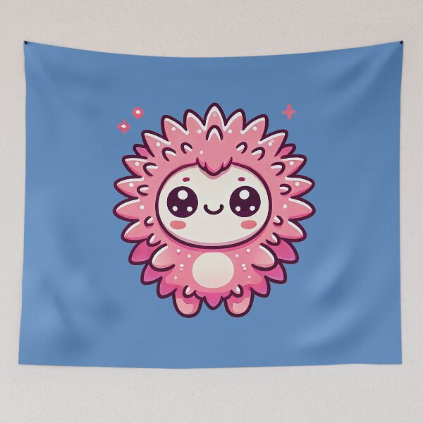 Item preview, Kawaii Pink Spiky Monster designed and sold by ShibariZone.