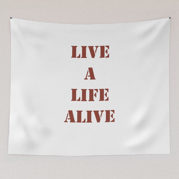 Item preview, Live a Life Alive red text designed and sold by Wish Design.