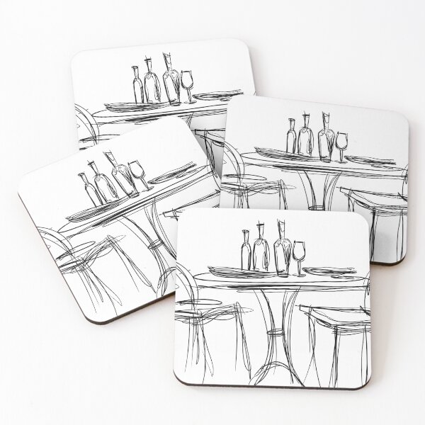 Item preview, Minimalist Line - Dinner For Two designed and sold by KootenayDesigns.