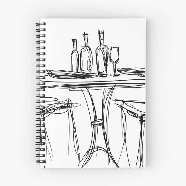 Item preview, Minimalist Line - Dinner For Two designed and sold by KootenayDesigns.