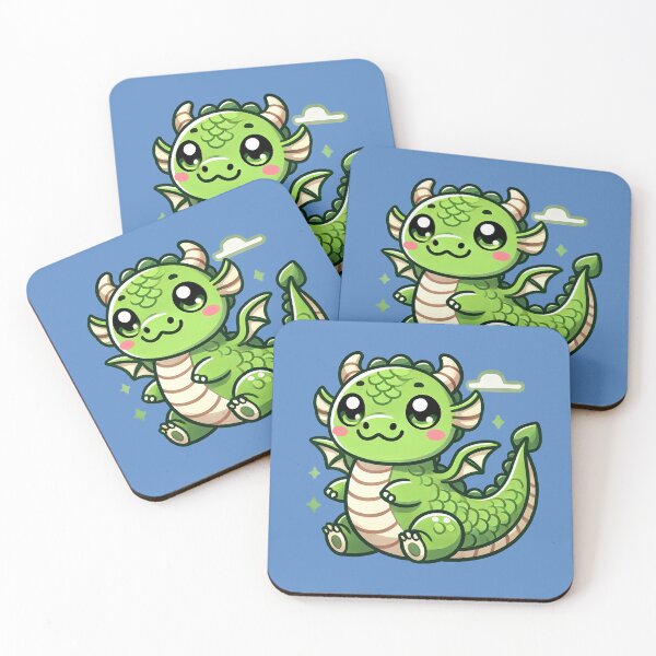 Item preview, Kawaii Green Dragon designed and sold by ShibariZone.