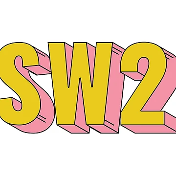 Artwork thumbnail, SW2 London Postcode Typography Gift by eccrafted