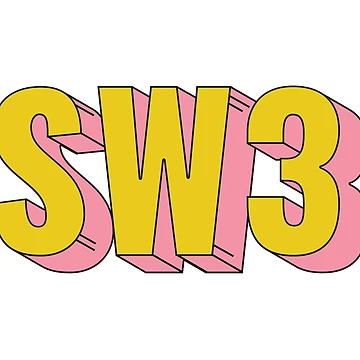 Artwork thumbnail, SW3 London Postcode Typography Gift by eccrafted