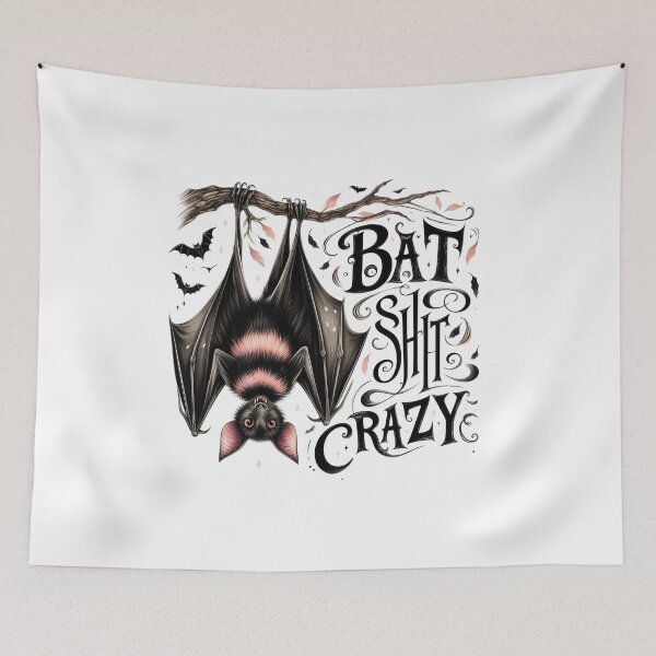 Item preview, Pink Halloween bat shit crazy designed and sold by CleanDecor.