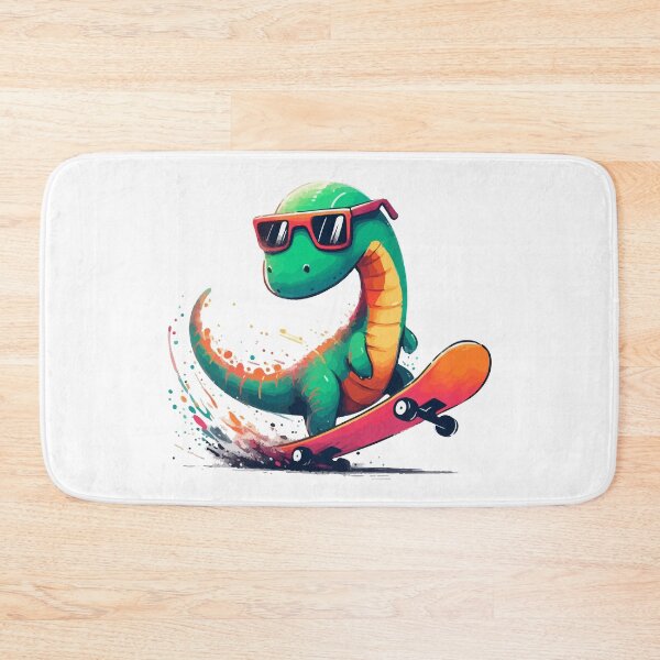 Item preview, Cool Kawaii Dinosaur Skateboarder With Sunglasses designed and sold by TomFrontierArt.