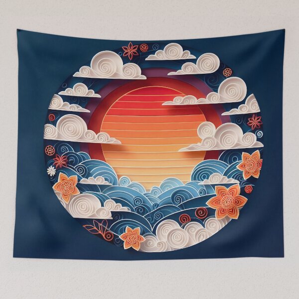 Item preview, Papercraft Cloudy Sunset designed and sold by Catobix.