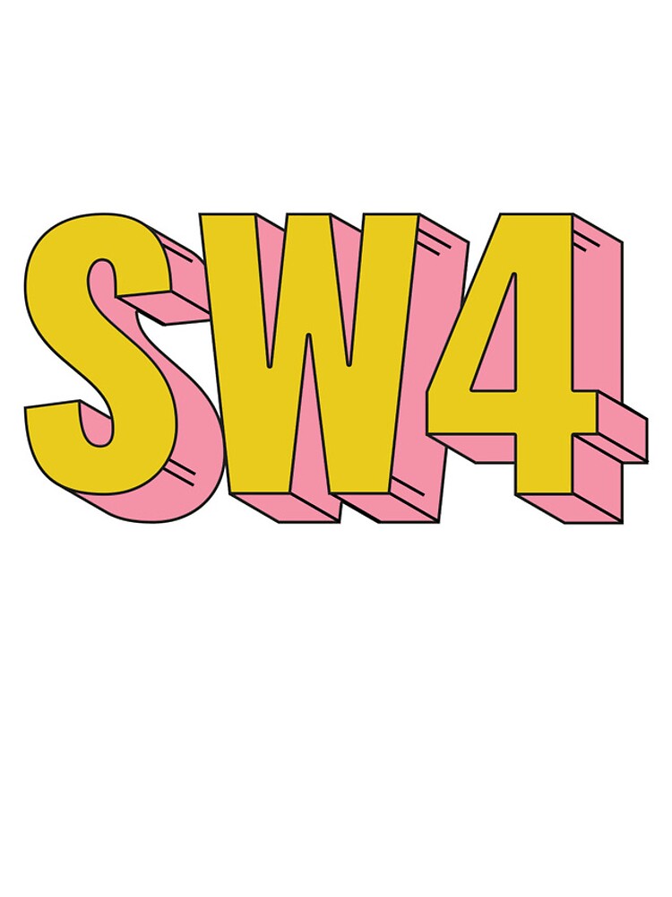 Thumbnail 4 of 4, iPhone Case, SW4 London Postcode Typography Gift designed and sold by eccrafted.