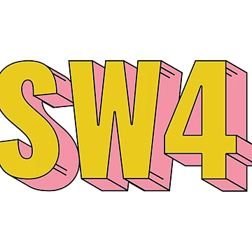 Artwork thumbnail, SW4 London Postcode Typography Gift by eccrafted