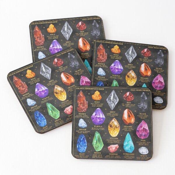 Item preview, 2025 Crystal Moon Calendar and Magical Colour Meanings designed and sold by Alika's Garden.