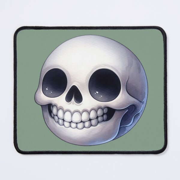 Item preview, Happy Smiling Halloween Skull in Watercolor designed and sold by GVibezPadel.