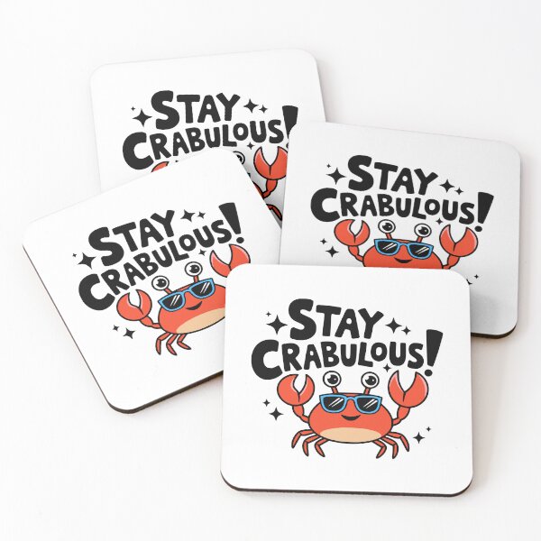 Item preview, Stay Crabulous! Cute Fabulous Crab Pun designed and sold by PMCreative.