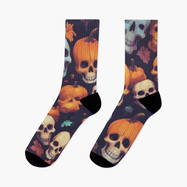 Item preview, Skull Pumpkin Pattern  designed and sold by Wisdi.