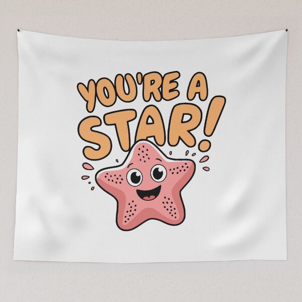 Item preview, You're A Star! Cute Starfish Pun designed and sold by PMCreative.