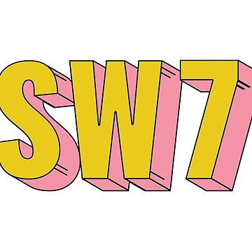 Artwork thumbnail, SW7 London Postcode Typography Gift by eccrafted