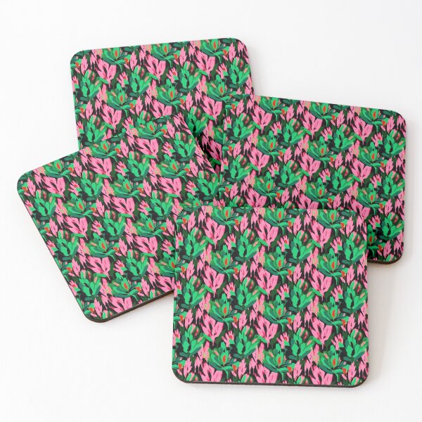 Item preview, Flowers abstract brush strokes pink green designed and sold by Alessandro Remo Mazzoni Remotextiles.