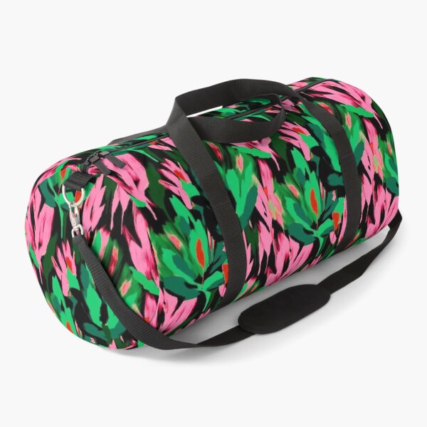 Item preview, Flowers abstract brush strokes pink green designed and sold by Alessandro Remo Mazzoni Remotextiles.