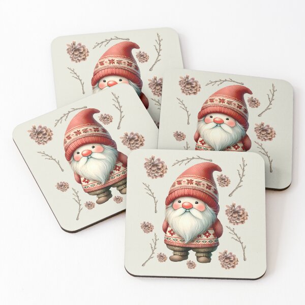 Artikelvorschau, Gemütliches skandinavisches norwegisches Nisse-Weihnachtswichtelmuster | Feiertags-Hygge entworfen und verkauft von Unitepeople.