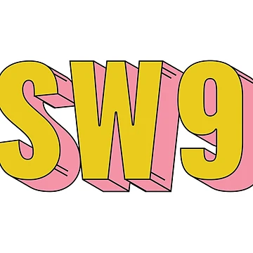 Artwork thumbnail, SW9 London Postcode Typography Gift by eccrafted